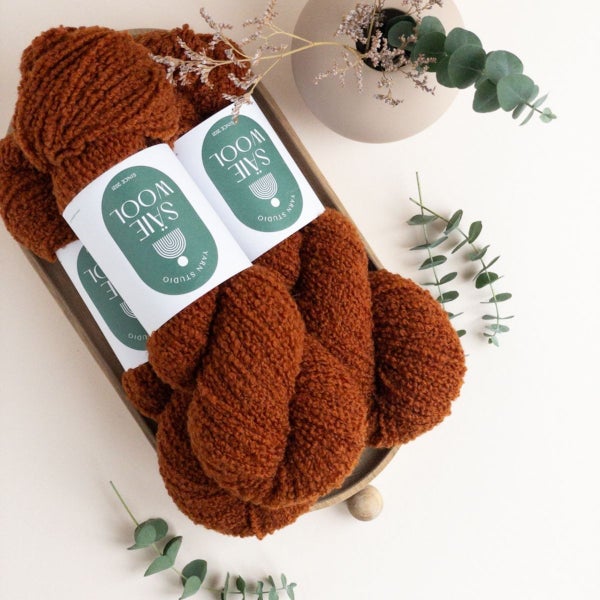 S&auml;ie Merino Boucle DK, Burnt Cinnamon, 100g